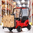thumbnail image 4 of 12V Ride on Forklift Car with Remote Control, Liftable Fork and Pallet, 2 Speeds, Music, USB, MP3 and Low-Power Alarm, 4 of 9