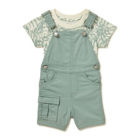 

Wonder Nation Baby Boys Overalls and Tee 2-Piece Set Sizes 0-24 Months