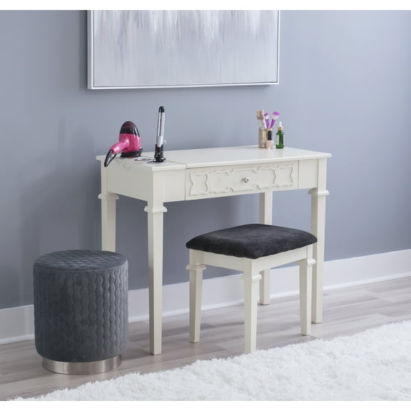 Linon Eakins 3-Piece Vanity Set, Black