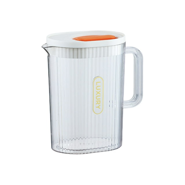 2L Plastic Pitcher with Lid - BPA-Free Beverage Dispenser