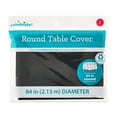 thumbnail image 3 of Round 84" Black Plastic Table Cover, by Way To Celebrate, 3 of 4