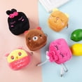 thumbnail image 2 of plush three-dimensional coin purse cute anime coin bag key case coin pouch panda Bear Strawberry rabbit heqiyong LED, 2 of 2