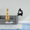 thumbnail image 2 of Escultura de pensador abstracto dorado, adorno decorativo de mesa para centro de mesa, para oficina, hogar, sala de estar, decoración de esta, 2 of 8