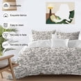 thumbnail image 3 of 3 Piece Sage Green Leaf Duvet Cover Set California King,Microfiber Comforter/Quilt Cover with Corner Ties and 2 Pillowcases,Retro Farmhouse Plant Floral Branch All Season Bedding with Zipper Closure, 3 of 8