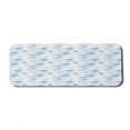 thumbnail image 1 of Fish Computer Mouse Pad, Aquatic Fauna with Sharp Teeth Cartoon Nature Illustration Piranha Design, Rectangle Non-Slip Rubber Mousepad Large, 31" x 12", Baby Blue and Pale Blue, by Ambesonne, 1 of 2