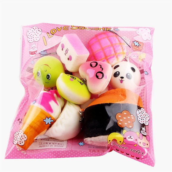 BotaniNest Bag Surprise Bag Candy Toy For Girls 10pcs Medium Mini Soft Bread Toys Key Kids Adult Fidgeting Decompression Toy