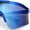 Blue - Blue Mirror, variant on Xloop Boys Child Size MTB Shield Color Mirror Rimless Plastic Sport Sunglasses [Orange - Blue Mirror]