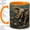 Orange, variant on Ornate Elephant Accent Mug, 11oz Ceramic Coffee Cup for Animal Lovers