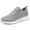 Grey, variant on Daznico Women's Platform Walking Shoes - Breathable Mesh Lace-Up Sneakers with Non- Sole for Daily Comfort,Color:Grey,Size:8