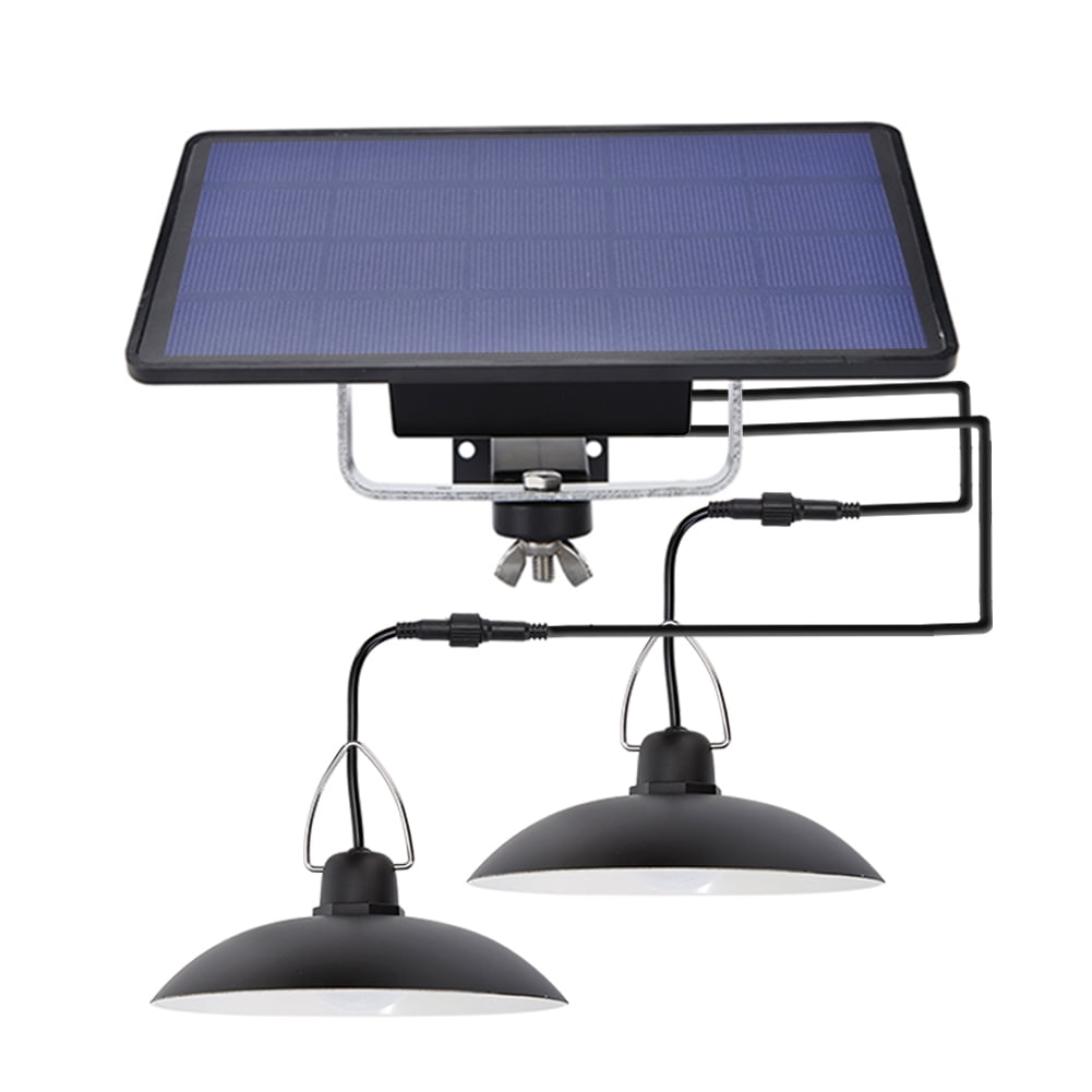 Details about   LED Solar Pendant Light Outdoor Indoor Solar Double Head Waterproof Retro Light 