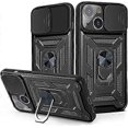 thumbnail image 1 of SZTXJ 3 PCS iPhone 13 Cases, Camera Case with Sliding Lens Cover and Stand Ring Shockproof Scratch Resistant Shockproof Hard PC and TPU Silicone Cover, 1 of 5