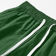 thumbnail image 6 of Men Cargo Shorts Cotton Men's Running Athletic Shorts, Color Black Elastic Waist Drawstring Shorts, Loose Casual Outdoor Hiking Short Pants Green XXL, 6 of 7