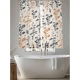 thumbnail image 5 of Orange Grey Botanical Sheer Curtains 72 Inch Length 2 Panels Set Window Treatments, Rustic Country Spring Floral Summer Leaf Rod Pocket Semi Curtains for Living Room/Bedroom/Kitchen, 104"W x 72"L, 5 of 7