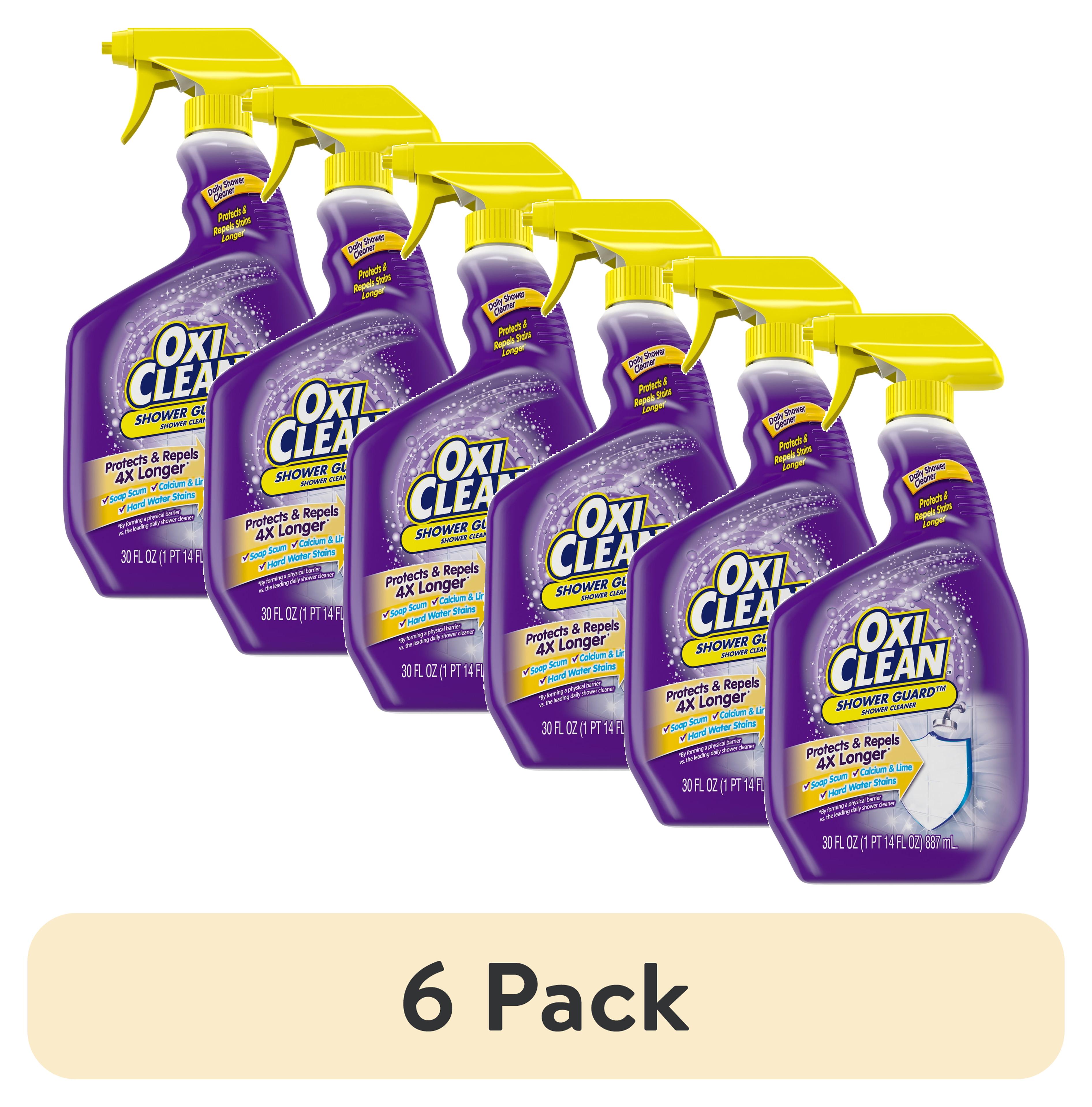 (6 pack) OxiClean Shower Guard Daily Shower Cleaner, Repels Bathroom Stains, 30 oz Spray Bottle