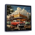 thumbnail image 2 of Designart "Retro Reverie in Red Mid Century" Transportation Floater Framed Canvas Wall Art, 2 of 7