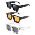 thumbnail image 1 of Paquete de 3 gafas de sol Pro Acme Square con marco grueso UV400, 1 of 6