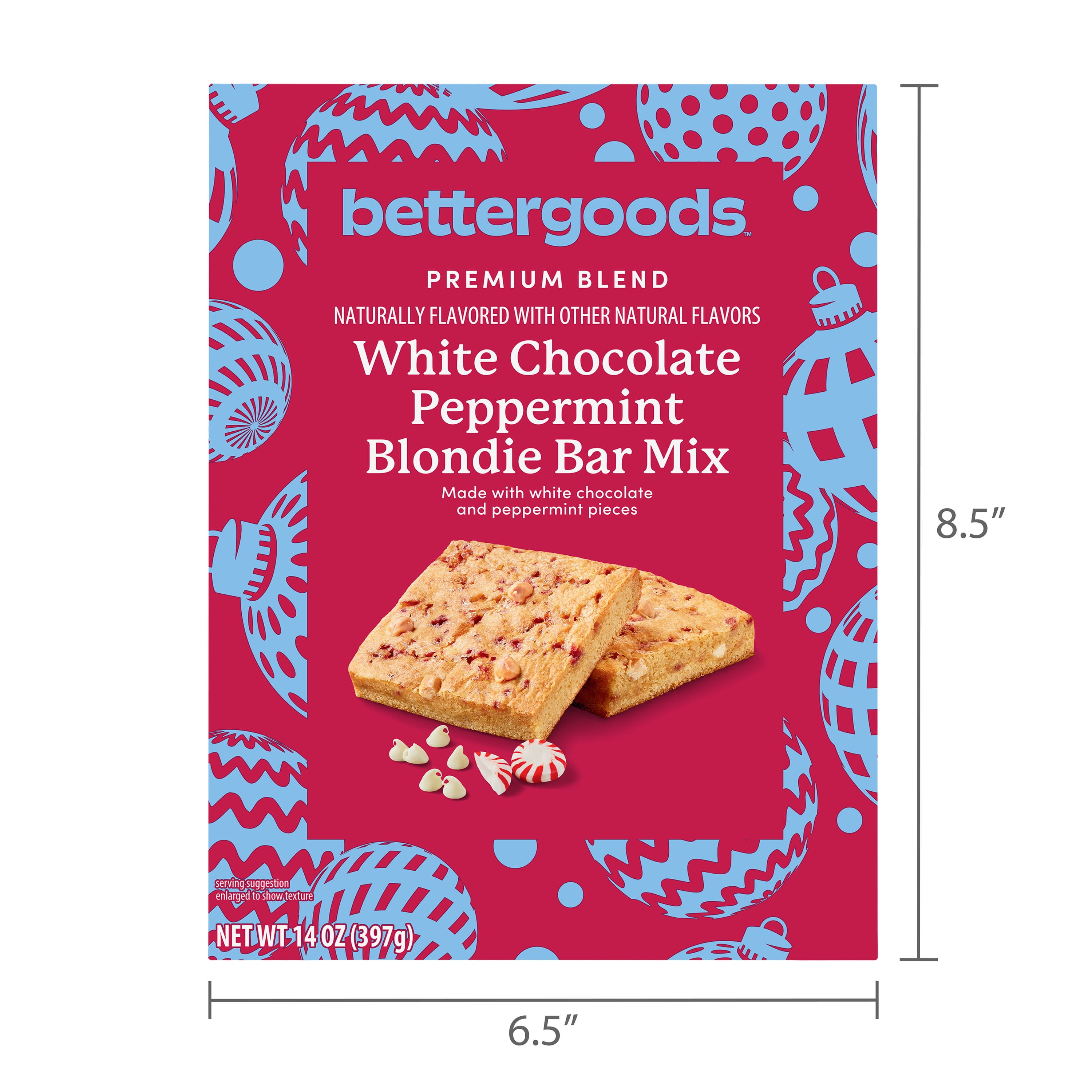 bettergoods White Chocolate Peppermint Blondie Bar Mix, 14 oz