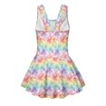 thumbnail image 5 of Tutolipy Rainbow Floral Beach Swimwear, One Piece Girls One Piece Swimsuit with Skirt Bottom for Vacation Summer Size 12-13 Years, 5 of 8