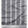 thumbnail image 1 of Soimoi Modal Satin Fabric Leaves & Floral Block Decor Fabric Printed Yard 42 Inch Wide, 1 of 3