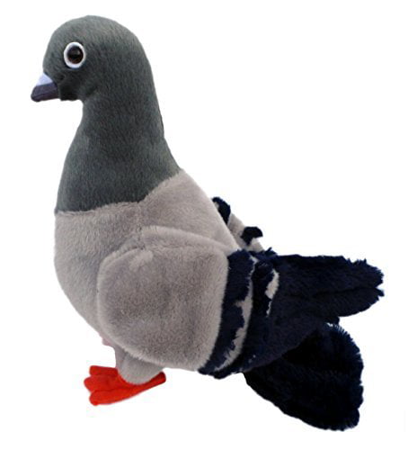TAMMYFLYFLY Lifelike Pigeon Blue Plush Toy Soft Toy Stuffed Animal Doll 