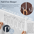 thumbnail image 3 of Over The Door Hanger with 7 Hooks, Heavy Duty Hooks for Hanging Towels, Over The Door Hanger for Hanging - Ideal for Bathroom, Kitchen, Bedroom, and Living Room (White), 3 of 9