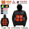 thumbnail image 3 of qucoqpe Men's Women's Electric Heated Hoodie Sweatshirt 10-Zone Smart Warming Winter Pullover Rechargeable Battery Heating Jacket, 3 of 8