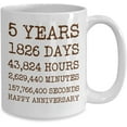 thumbnail image 2 of Gifts For 5 Year Wedding Anniversary Husband Wife Mug, 5th Anniversary For Boyfriend Girlfriend Gifts, 5 Years Together Coffee Mug, 2 of 2