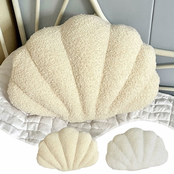 Txlpkdyx Creative Seashell Print Throw Pillow,Coastal Beach Decor Cushion with Insert,Soft Linen Blend Sofa & Office Accent,Perfect Housewarming Gift