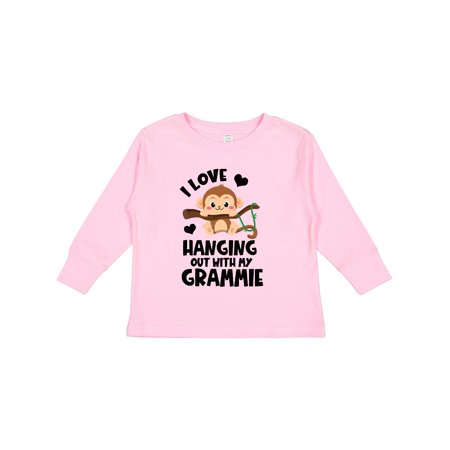 

Inktastic Monkey I Love Hanging out with My Grammie Gift Toddler Boy or Toddler Girl Long Sleeve T-Shirt