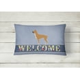 thumbnail image 2 of Boxer Welcome Canvas Fabric Decorative Pillow, 2 of 3