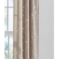 thumbnail image 2 of Mainstays Heathered Embroidered Sheer Curtain Panel Pair, Set of 2, Beige, 37"W x 84"L, 2 of 3
