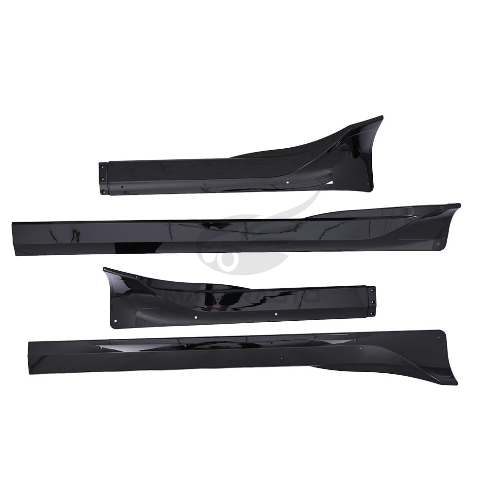 Pair Gloss Black Side Skirt Extension Rocker Panels for 2025+ Tesla Model Y