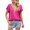 Hot Pink, variant on Sngxgn Women's Classic-Fit Short Sleeve Open Crewneck T-Shirt(Black,S)