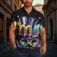 thumbnail image 1 of Blusa y camisa de manga corta con cuello vuelto para hombre, blusa informal de moda con cuello vuelto, blusa estampada de manga corta con botones, blusa de poliéster para hombre, 1 of 5