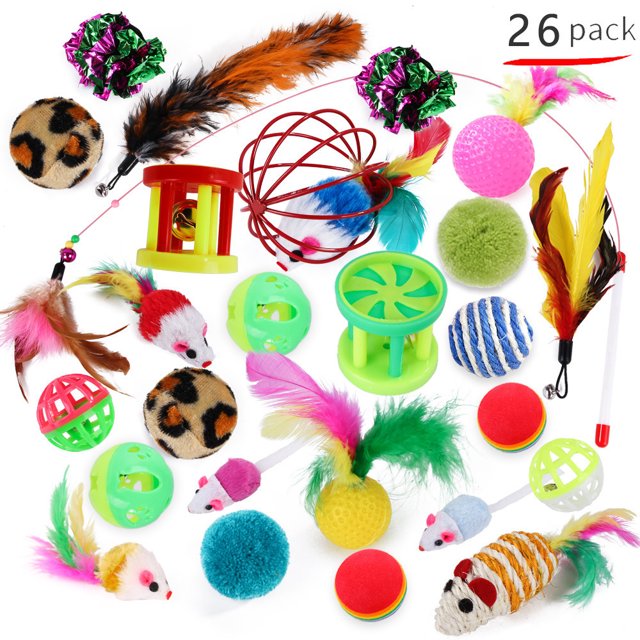 Summary Pet Cat Toy Set 21 Pcts Cat Channel Funnies Stick Plush Mouse Amazon Combination Toy