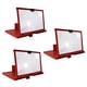 thumbnail image 1 of 3X Lupa de Pantalla de Teléfono Móvil 12 Pulgadas 3D HD Video Amplificador Soporte con Juegos Películas Soporte de Escritorio Plegable Rojo, 1 of 5