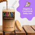 thumbnail image 4 of Vaso de cristal KLUBI Chaos Coordinator 473 ml con pajita para mujer, 4 of 8