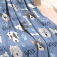 thumbnail image 3 of Dog with Woof and Bark Blanket,Comfortable Soft Flannel Throw Blanket,All Season,Warm Lightweight Blankets for Sofa Bed Couch Living Room Chair,30"x40", 3 of 4