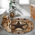 thumbnail image 5 of Farmhouse Stars Round Rug 4ft Washable Circle Entryway Rugs Non Slip Vintage Country Western Wooden Grain Area Rug Indoor Floor Carpet for Bedroom Kitchen Living Room Home Office Dining Room Nursery, 5 of 9