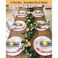 thumbnail image 4 of 13 Inch Round Placemats Set of 6, Pink Ribbon Non Slip Heat Insulation PP Table Mats, Wings Romantic Love Heart Flowers Vintage Washable Place Mats for Kitchen Dining Party Table Decor, 4 of 7