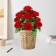 thumbnail image 4 of Decoración para el día de San Valentín, flores falsas de plástico de seda, arte floral de simulación, flores rústicas, arreglo de adornos florales, decoración para el día de San Valentín, rosas, ramo, 4 of 6