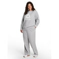 thumbnail image 3 of Reebok Women's and Women's Plus Sport Core Crewneck and Straight Leg Pant 2-Piece Set, Sizes XS-4X, 3 of 8