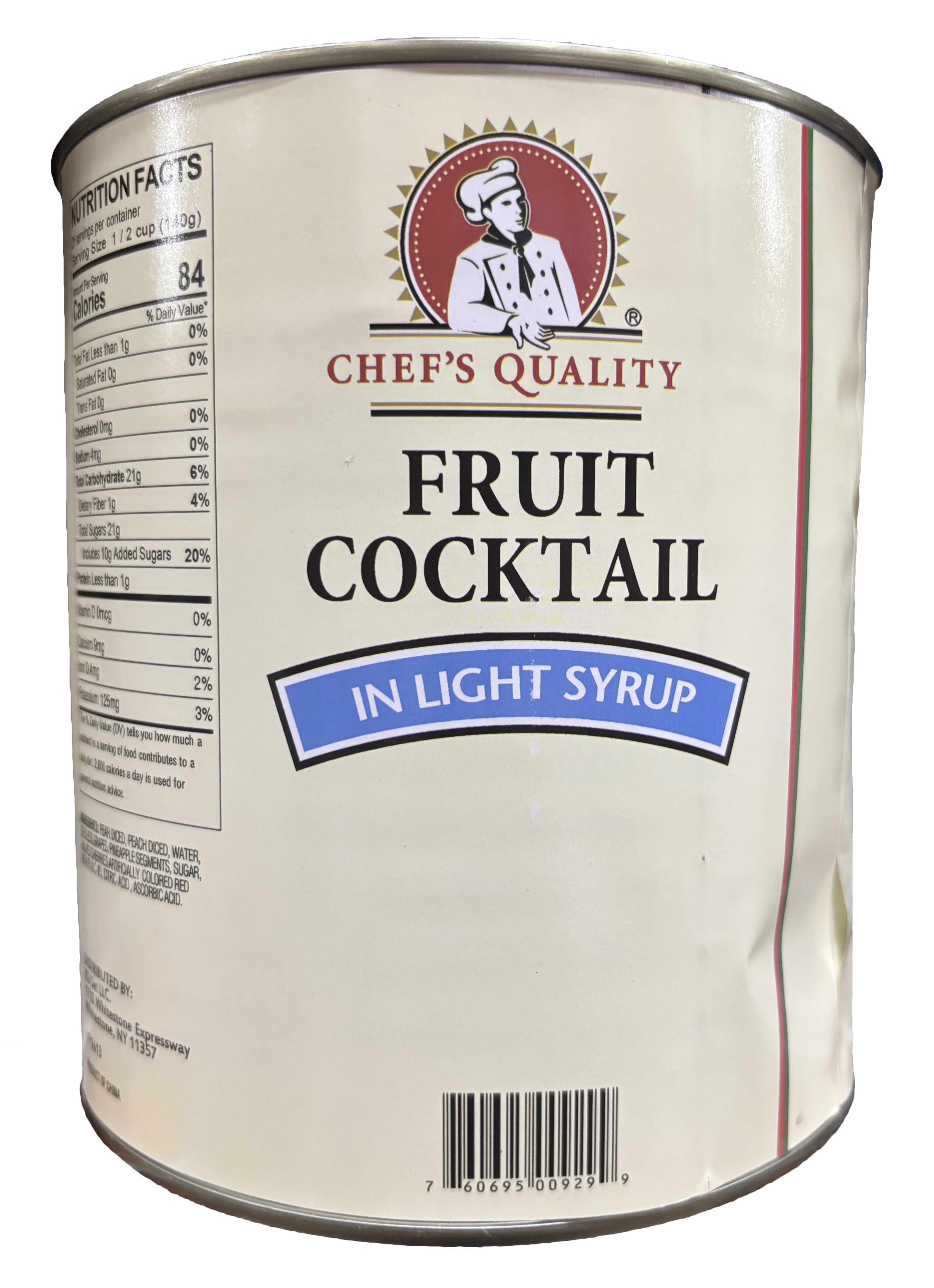 Chef's Quality Fruit Cocktail In Light Syrup | Kosher | 6.63 lb