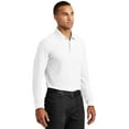 thumbnail image 4 of Port Authority Long Sleeve Core Classic Pique Polo-3XL (White), 4 of 6