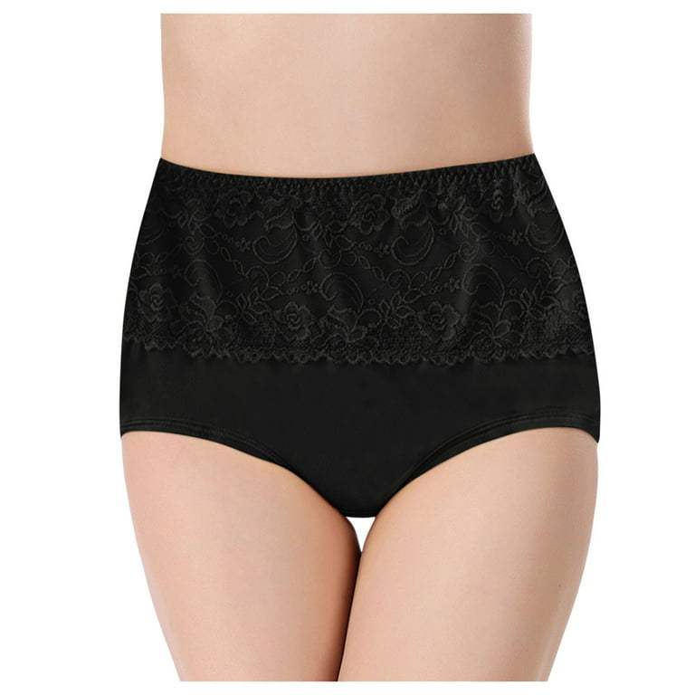 SOLY HUX Women's Plus Size Mesh Sheer Shapewear Panty High Waist Tummy  Control Briefs Plain Black 0XL at  Women's Clothing store