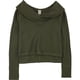 thumbnail image 1 of Free People Suéter térmico de cuello ancho para mujer, verde, grande Free People Térmico, 1 of 2