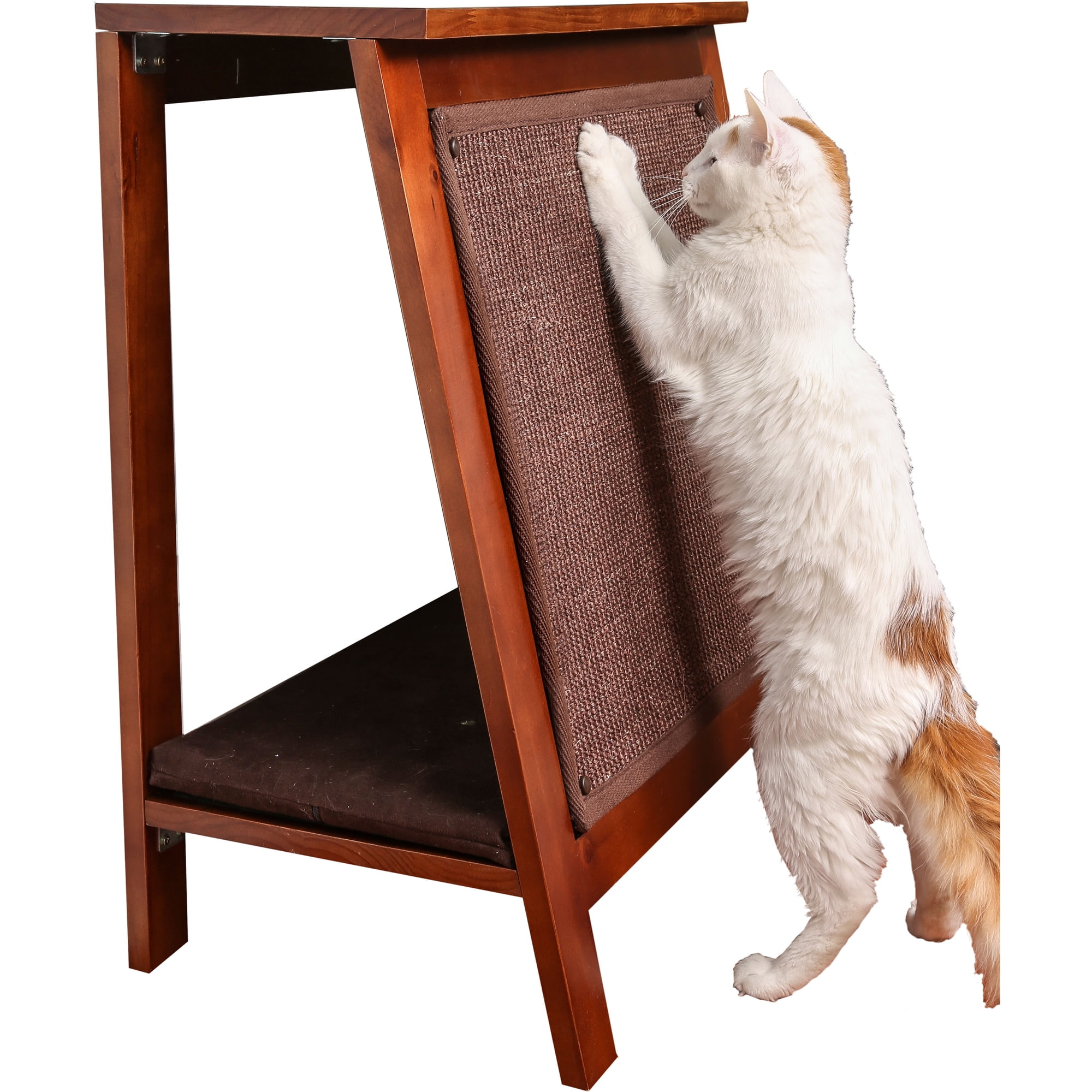 The Refined Feline AFrame Cat Bed, Mahogany