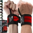 thumbnail image 3 of Nordic Lifting Wrist Wraps 14" for Weightlifting, Cross Training and Powerlifting- Red, 1 Pair, 3 of 8