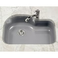 thumbnail image 4 of Houzer PCH-3700 SL Porcela Series Porcelain Enamel Steel Undermount Offset Single Bowl Kitchen Sink- Slate, 4 of 4