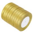thumbnail image 4 of 10 Uds 25 yardas/rollo de cinta dorada DIY Bowknot artesanía Navidad boda pastel vendaje 1CM, 4 of 12